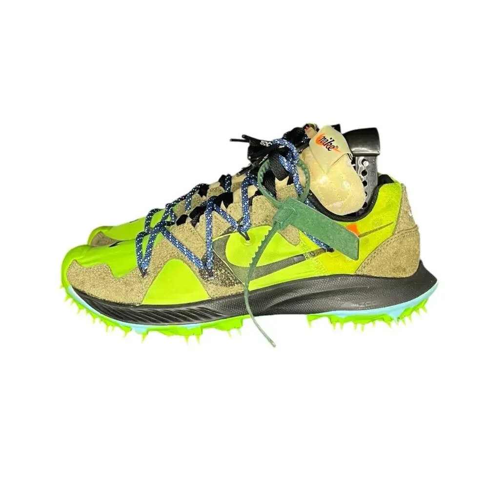 Off-White x Nike Zoom Terra Kiger 5 Sneakers Shoes Electric Green Sz 8.5 Womens - Picture 2 of 6